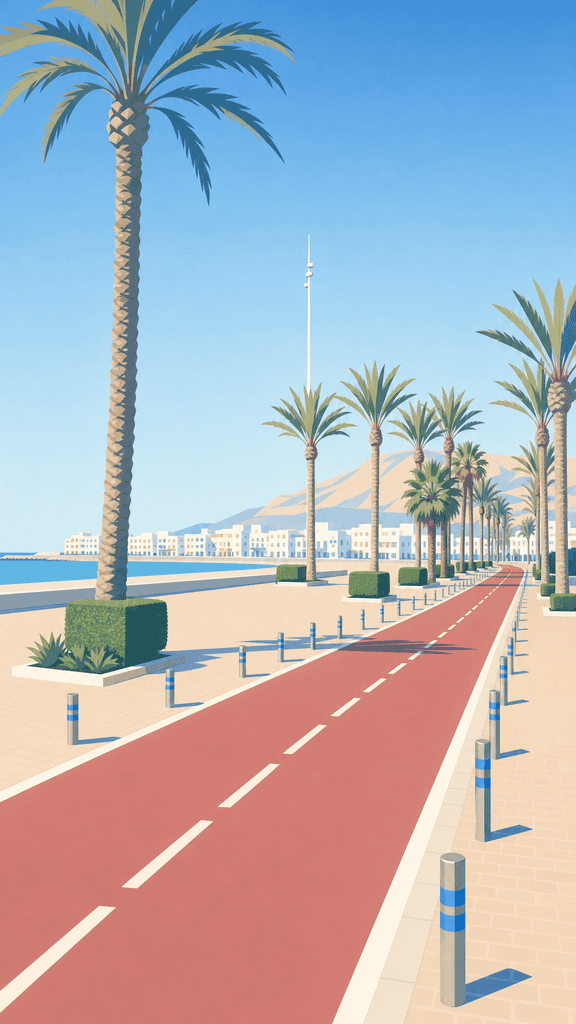 Corniche de la plage d&rsquo;Agadir