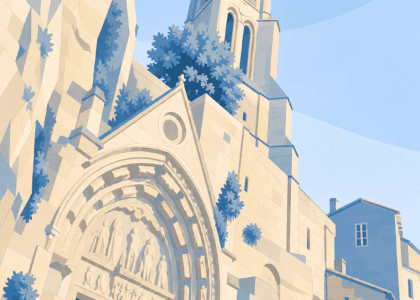 Église monolithe et clocher de Saint-Émilion