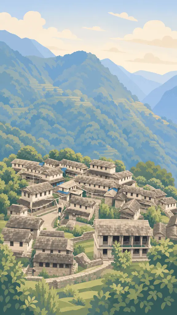 Ghandruk traditional village view point