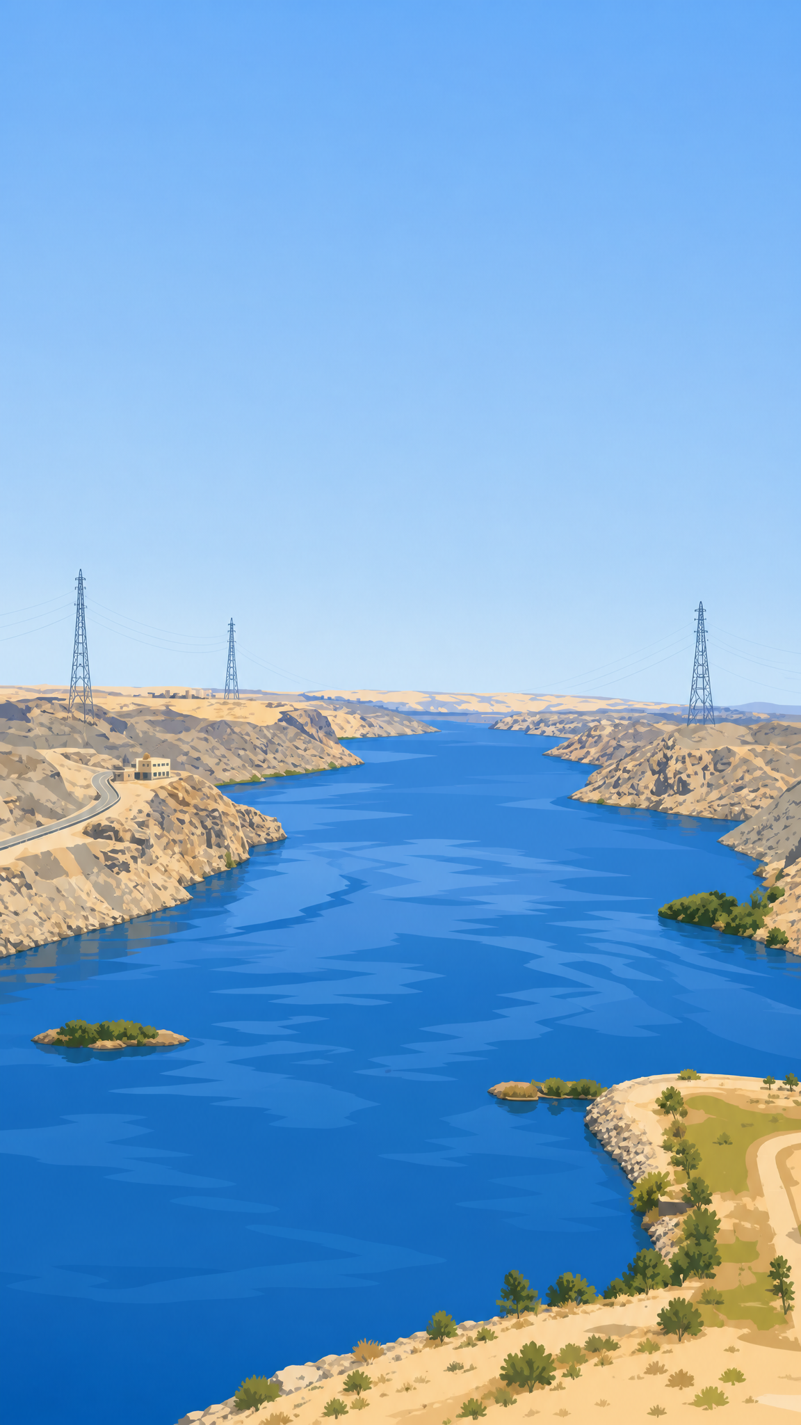 Haut barrage d&rsquo;Assouan