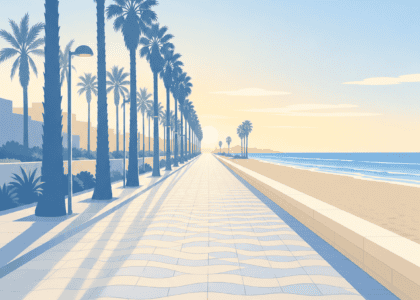 Paseo Marítimo de Almería Punto kilométrico 2