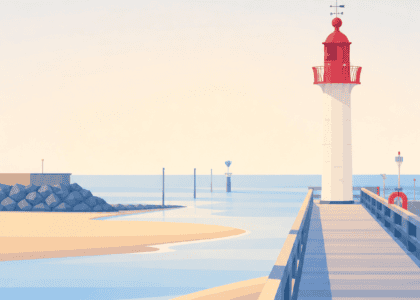 Phare rouge de Trouville