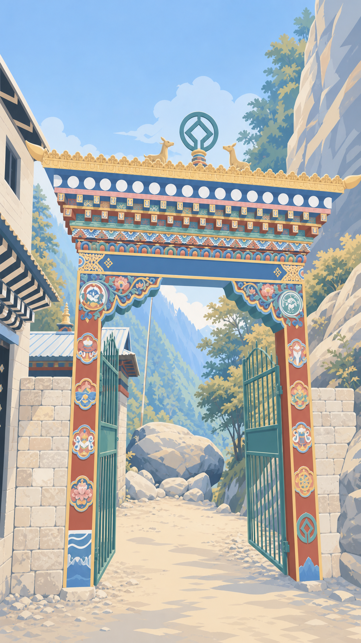 Sagarmatha National Park Jorsalle Entrance Gate