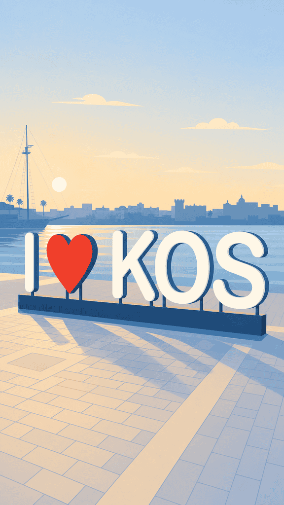 ‘I Love Kos’ sign